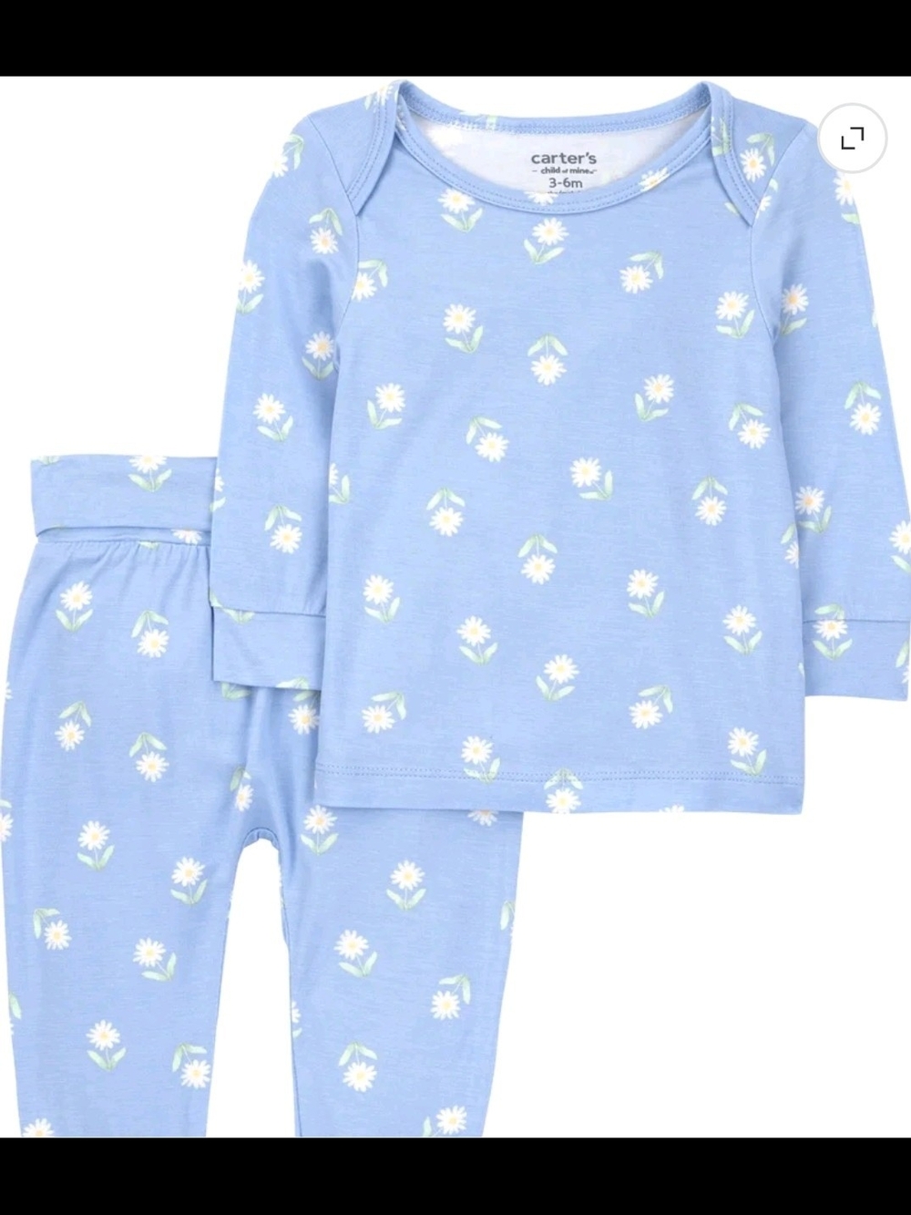Carter's Child of Mine Baby Girl ComfySoft Outfit Set, 2-Piece Size 0-3m